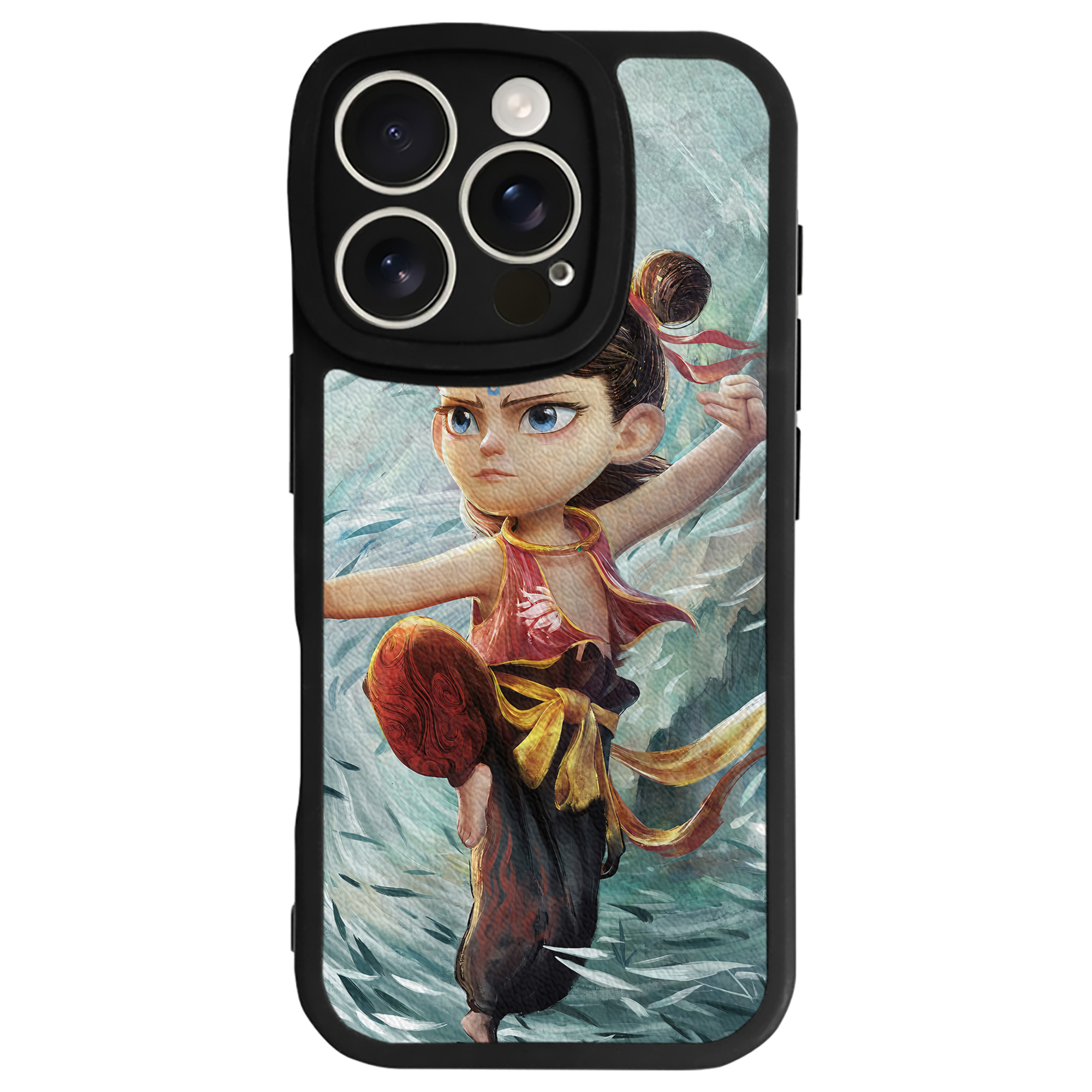 （画像用） Ne Zha 2 ナタ 魔童の大暴れ 【iPhone 16シリーズ対応】シリコンスマホケース（レザー調） 材質：シリコン